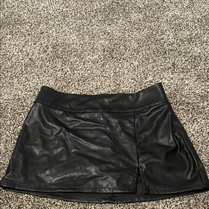 Wild Fable Black Leather Mini Skirt